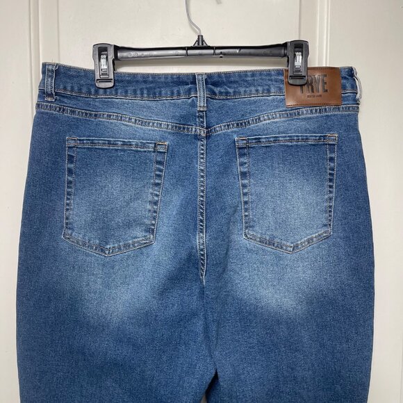Frye Womens Medium Wash High-Rise Straight-Leg Jeans in Blue Size 16/34 - Picture 7 of 10